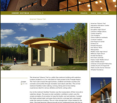 Web development, Cherry Huffman Architects.